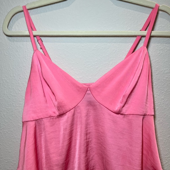 Women’s Satin Hot Pink Ham Top Size S - Picture 2 of 8